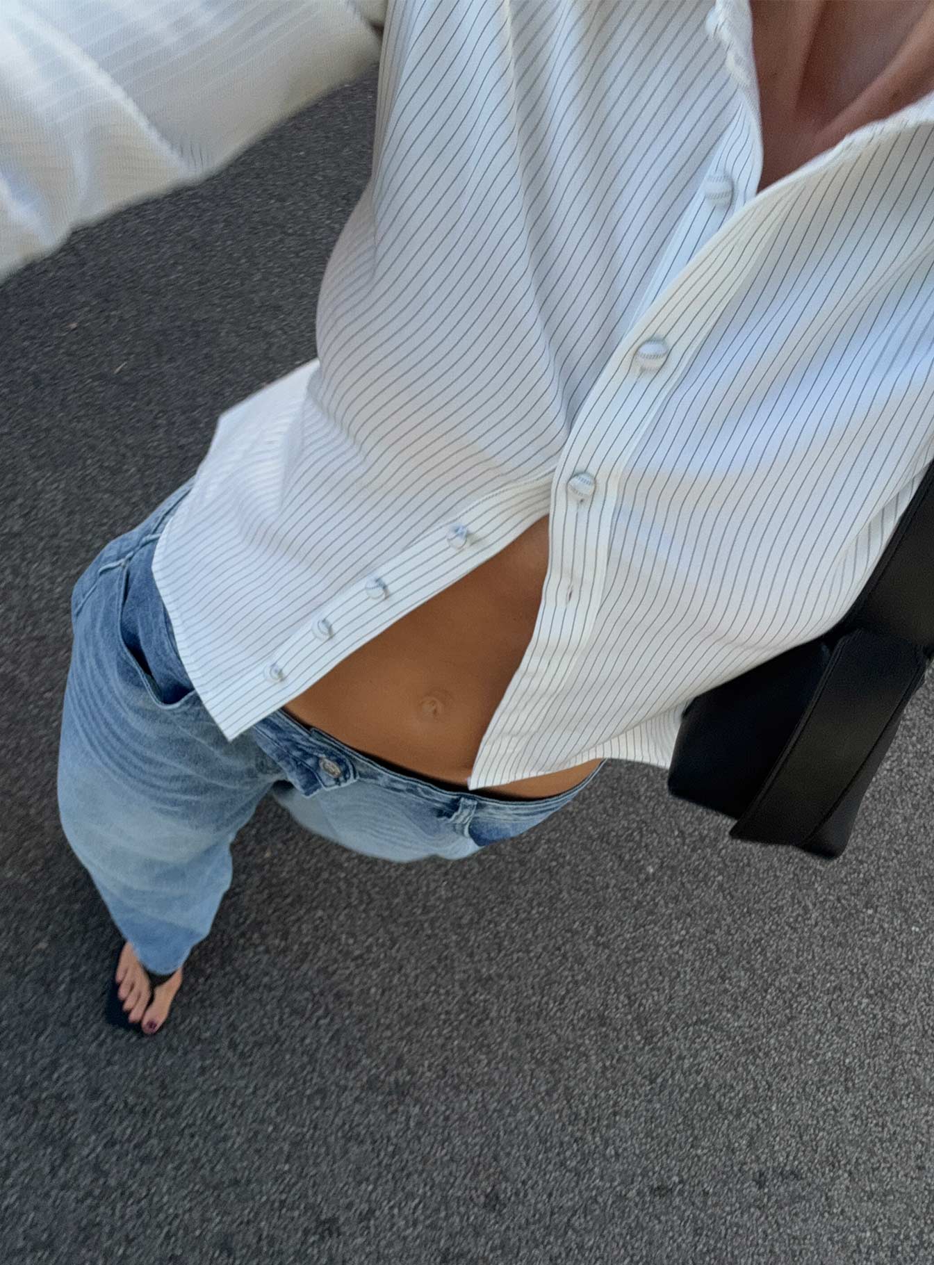 Celestelle™ | Chemise ajustée à rayures fines