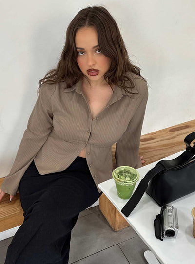 Celestelle™ | Chemise ajustée à rayures fines