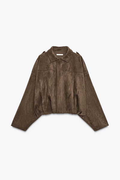 Celestelle™ | Veste Oversize Suédée – Élégance Décontractée