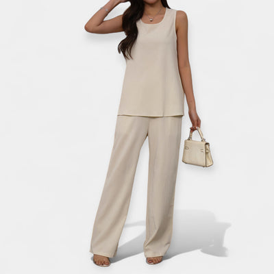 Celestelle™ | Ensemble sans manches & pantalon large