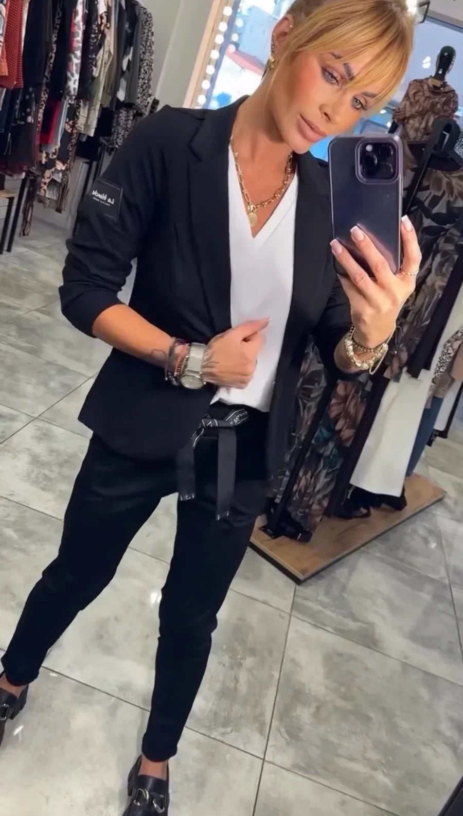 Celestelle™ | Ensemble blazer fluide & pantalon jogger chic
