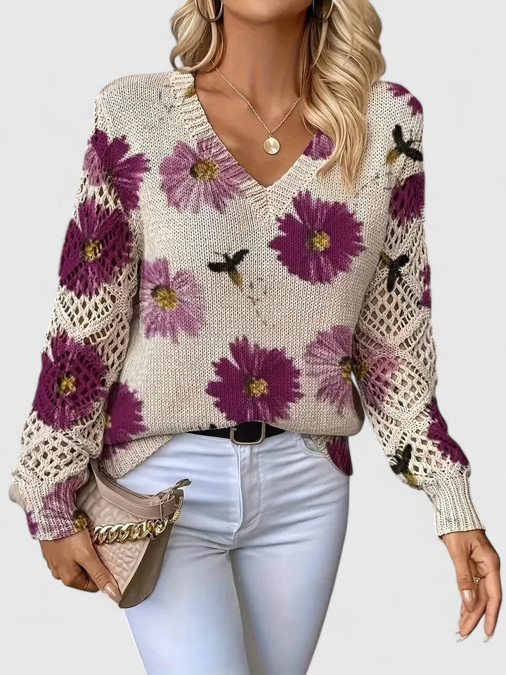 Celestelle™ | Pull élégant à motif fleuri