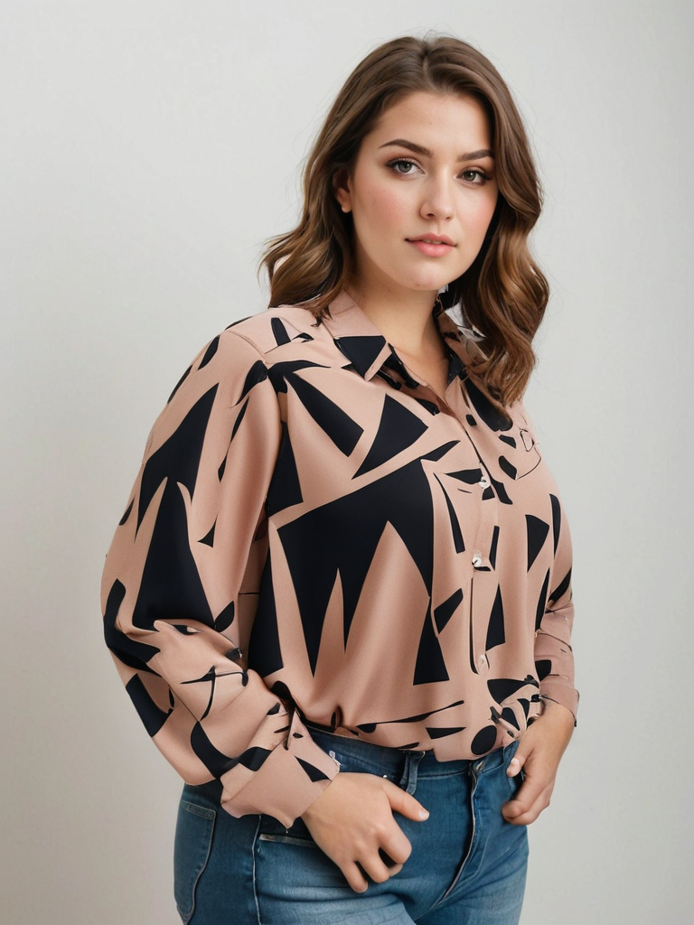 Celestelle™ | Chemise asymétrique imprimée