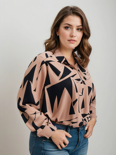 Celestelle™ | Chemise asymétrique imprimée