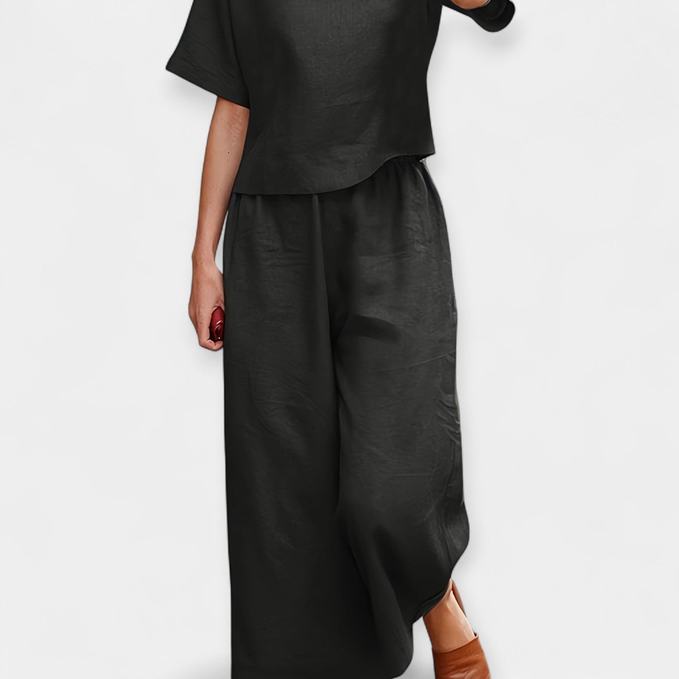 Celestelle™ | Ensemble pantalon fluide à manches courtes