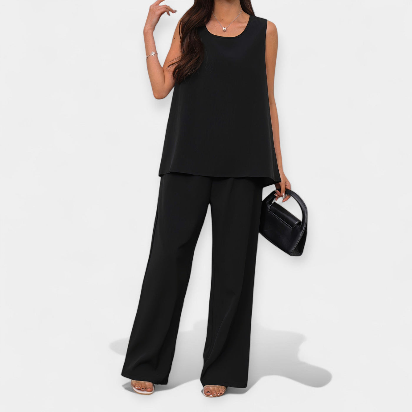 Celestelle™ | Ensemble sans manches & pantalon large