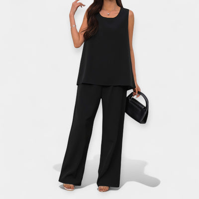 Celestelle™ | Ensemble sans manches & pantalon large