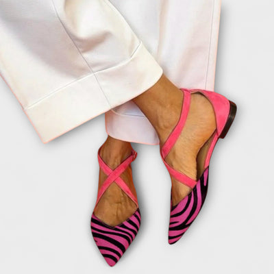 Celestelle™ | Loafer à motif zèbre et brides croisées