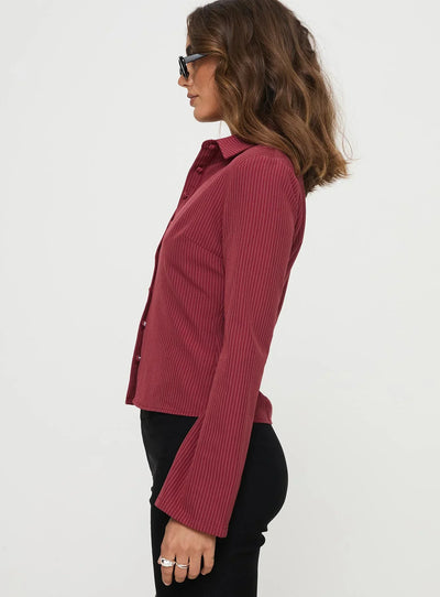 Celestelle™ | Chemise ajustée à rayures fines
