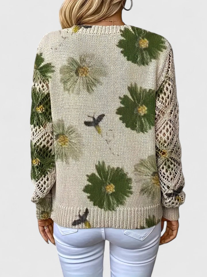 Celestelle™ | Pull élégant à motif fleuri