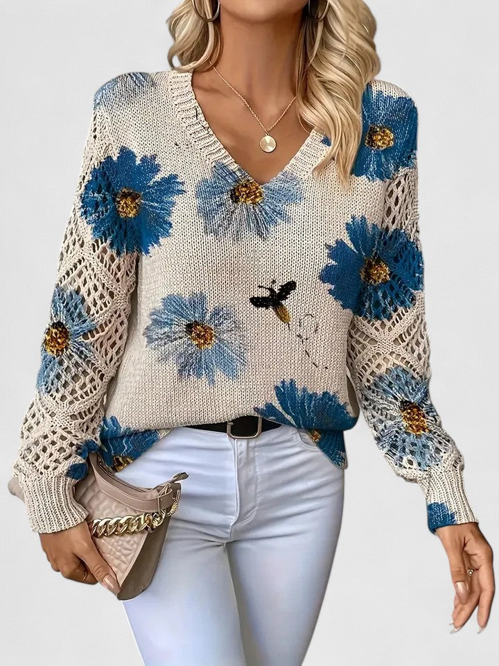 Celestelle™ | Pull élégant à motif fleuri