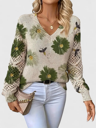 Celestelle™ | Pull élégant à motif fleuri