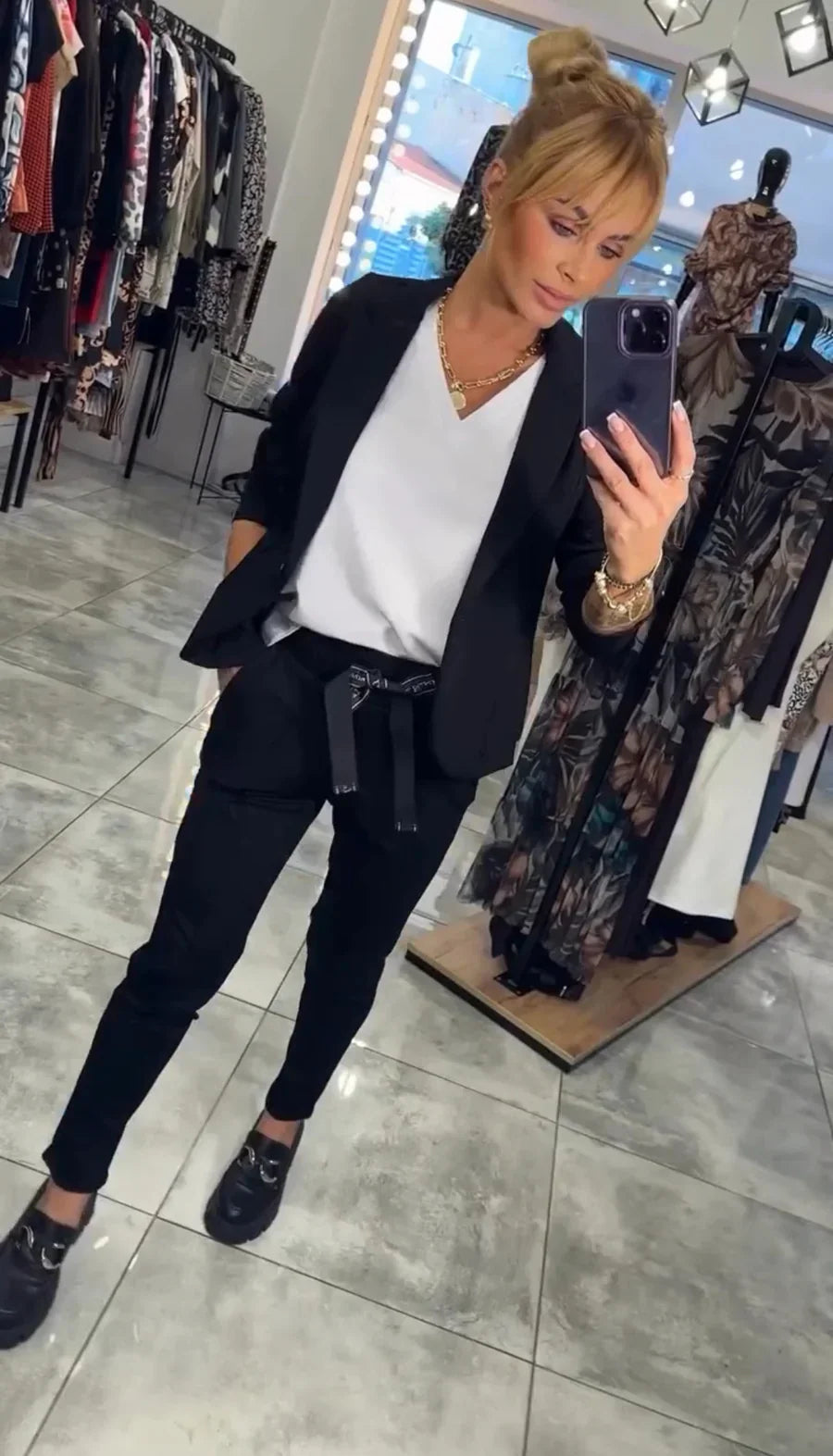 Celestelle™ | Ensemble blazer fluide & pantalon jogger chic
