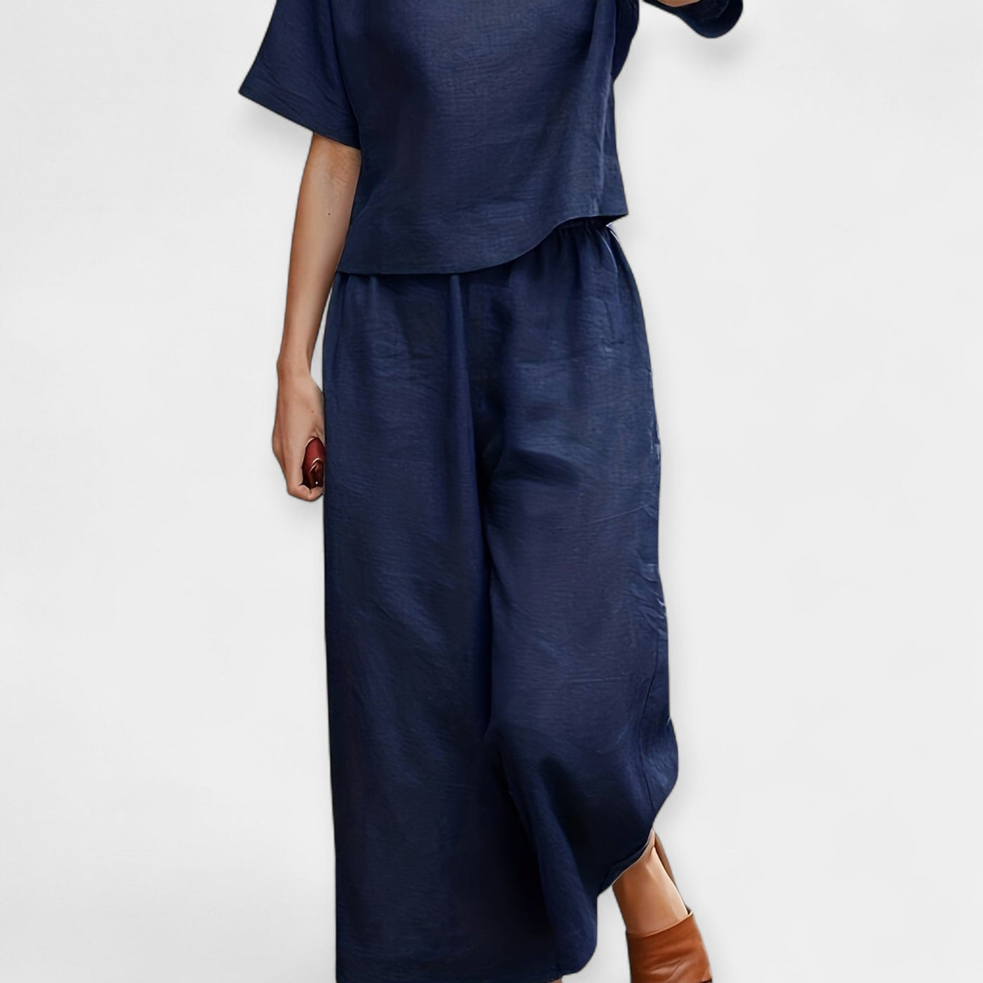 Celestelle™ | Ensemble pantalon fluide à manches courtes