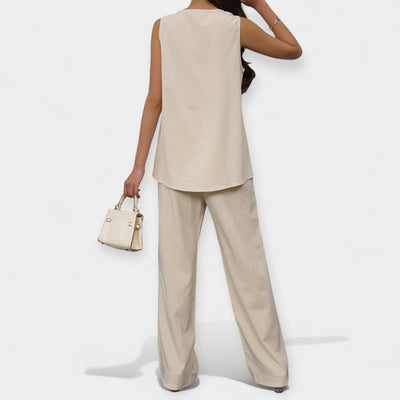 Celestelle™ | Ensemble sans manches & pantalon large