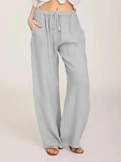 Celestelle™ | Pantalon large en lin et coton