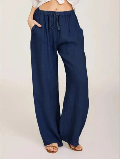 Celestelle™ | Pantalon large en lin et coton