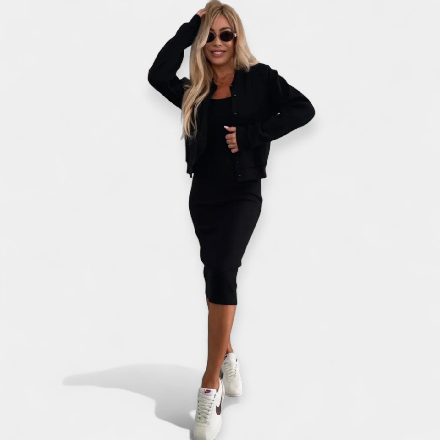 Celestelle™ | Ensemble robe midi & veste bomber