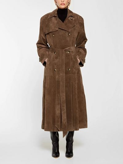 Celestelle™ | Manteau trench en suède élégant