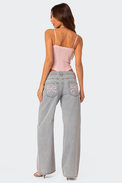 Celestelle™ | Jean féminin avec nœuds