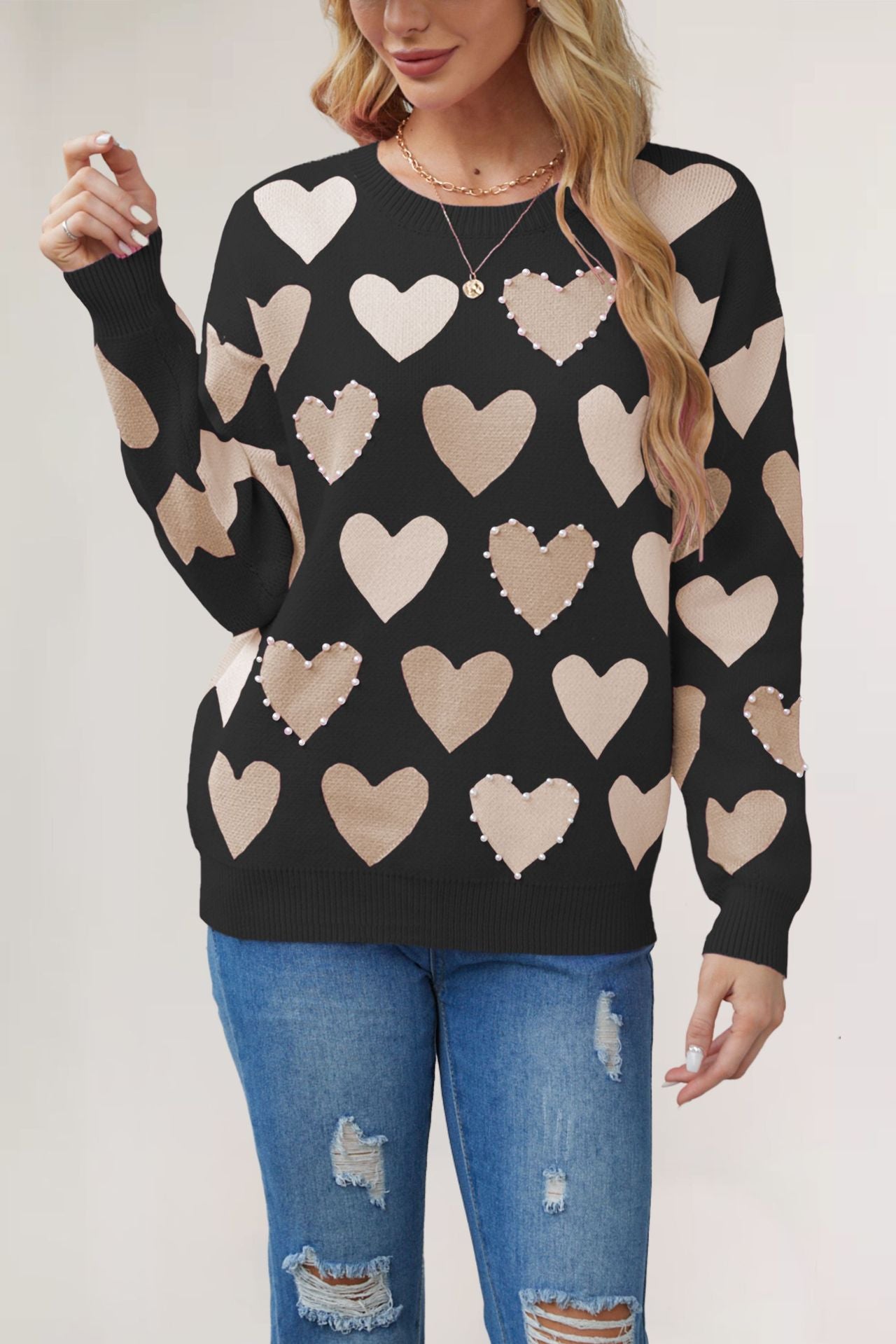 Celestelle™ | Pull en maille à motif cœur