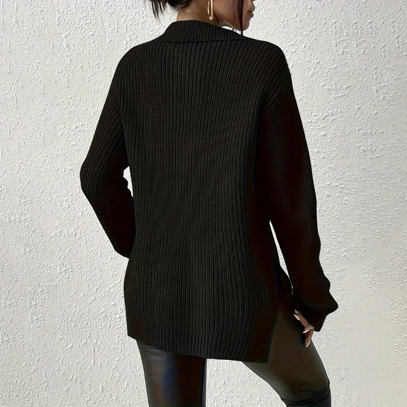 Celestelle™ | Pull à col V zippé élégant