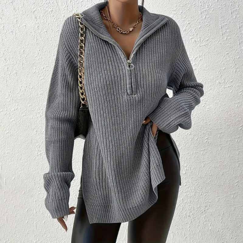Celestelle™ | Pull à col V zippé élégant