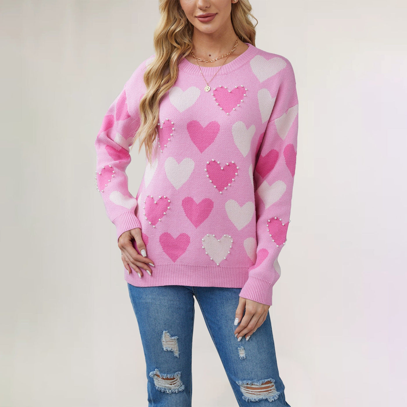 Celestelle™ | Pull en maille à motif cœur