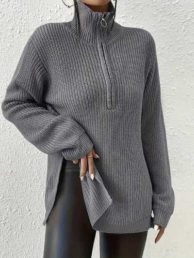 Celestelle™ | Pull à col V zippé élégant