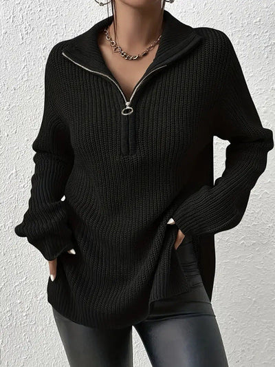 Celestelle™ | Pull à col V zippé élégant