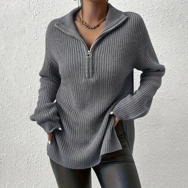 Celestelle™ | Pull à col V zippé élégant