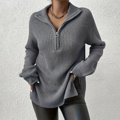 Celestelle™ | Pull à col V zippé élégant