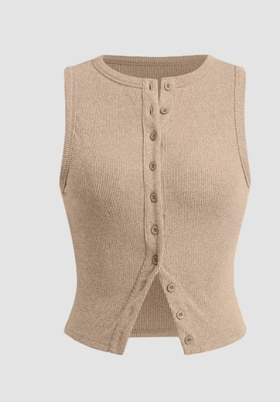 Celestelle™ | Haut sans manches à boutons