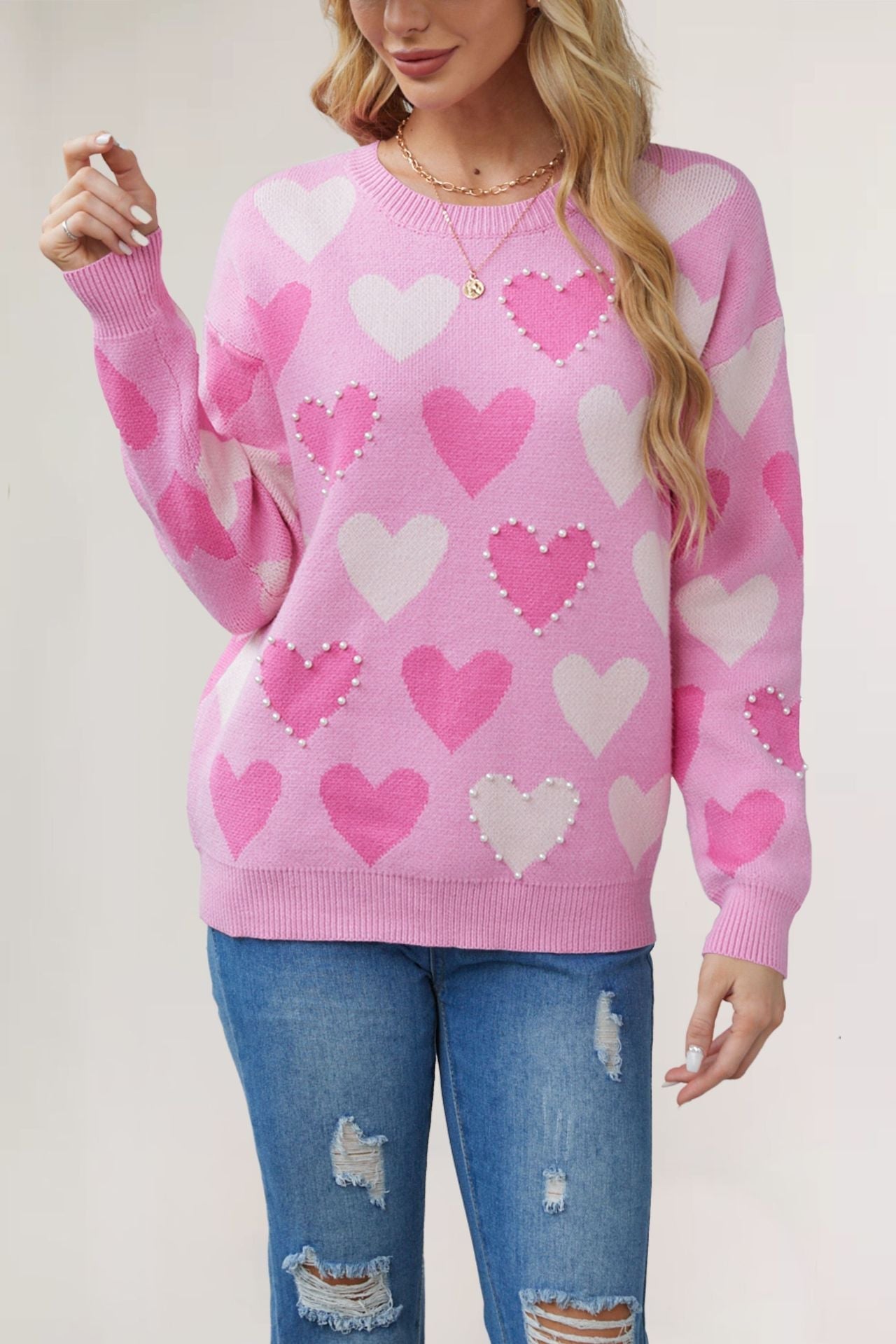 Celestelle™ | Pull en maille à motif cœur