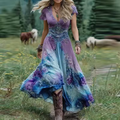 Célestelle™ | Robe fluide à fleurs
