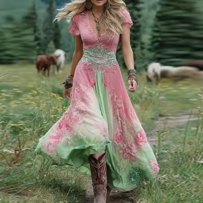 Célestelle™ | Robe fluide à fleurs