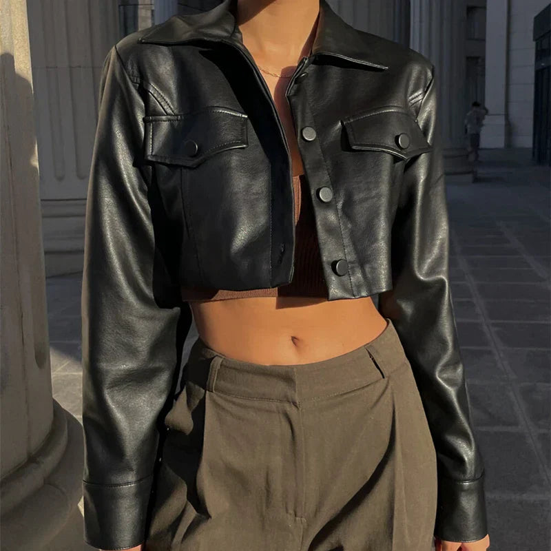 Celestelle™ | Veste en similicuir élégante