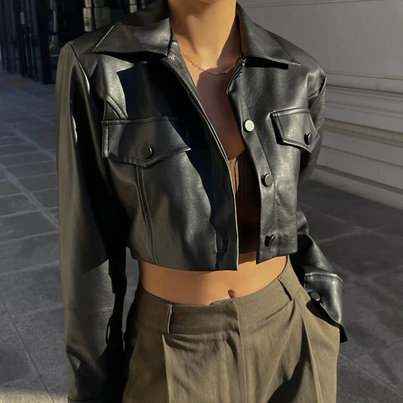 Celestelle™ | Veste en similicuir élégante