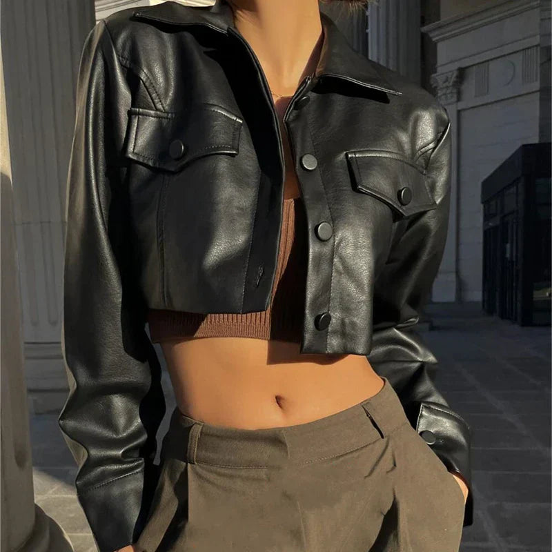 Celestelle™ | Veste en similicuir élégante
