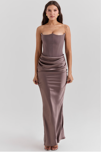 Celestelle™ | Robe corset satinée