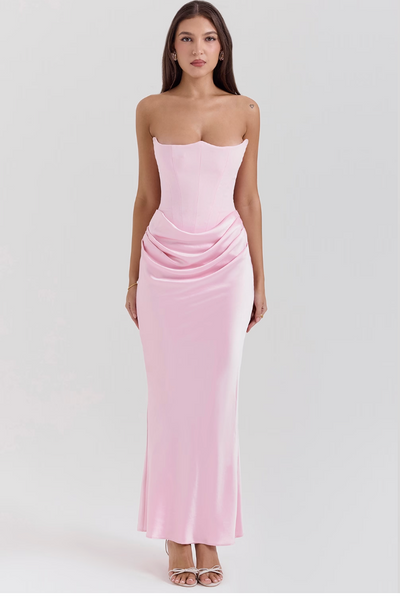 Celestelle™ | Robe corset satinée