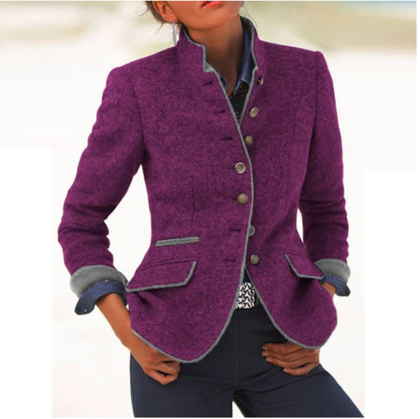 Célestelle™ | Cardigan élégant à col montant