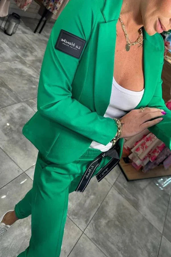Celestelle™ | Ensemble blazer fluide & pantalon jogger chic
