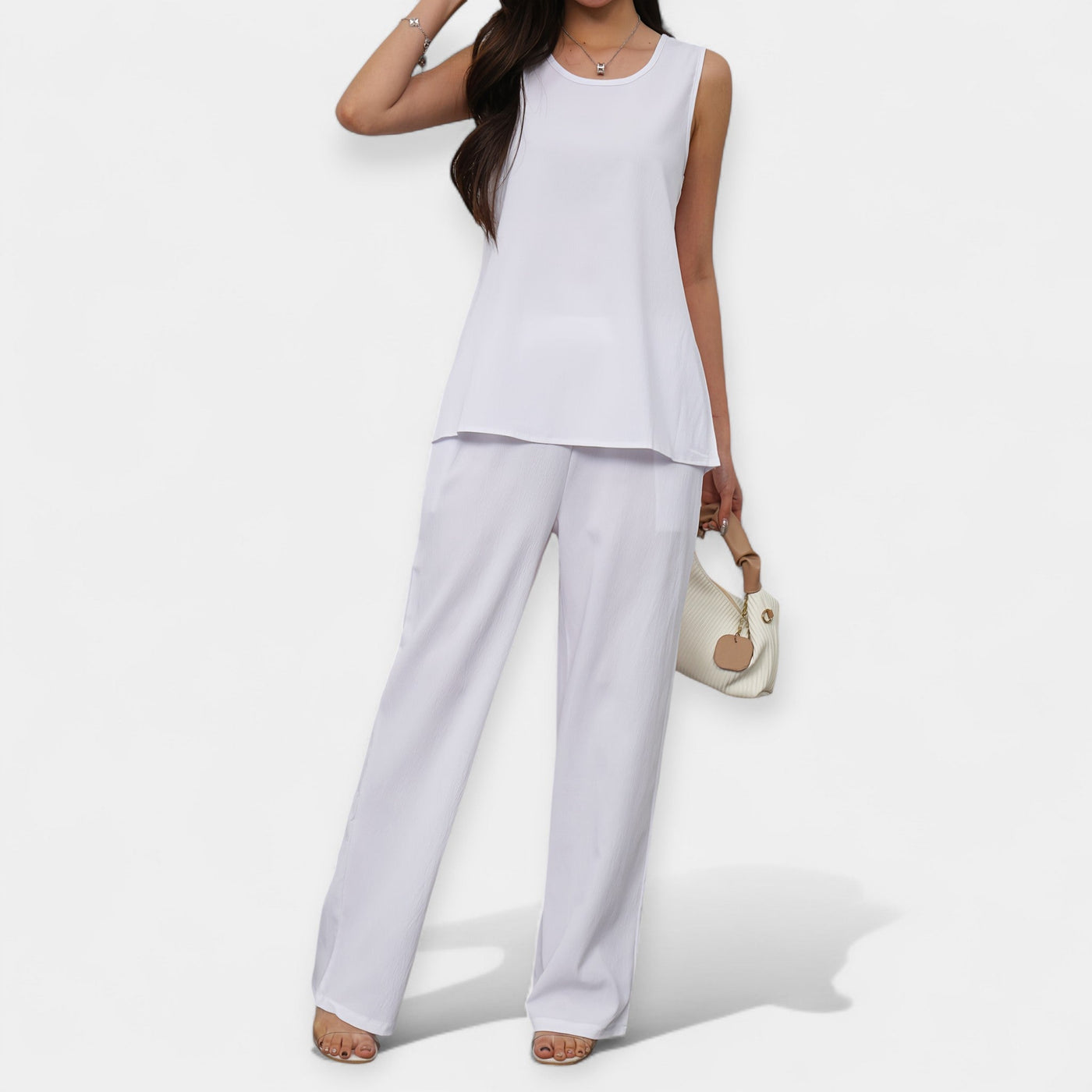 Celestelle™ | Ensemble sans manches & pantalon large