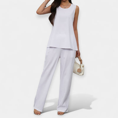 Celestelle™ | Ensemble sans manches & pantalon large