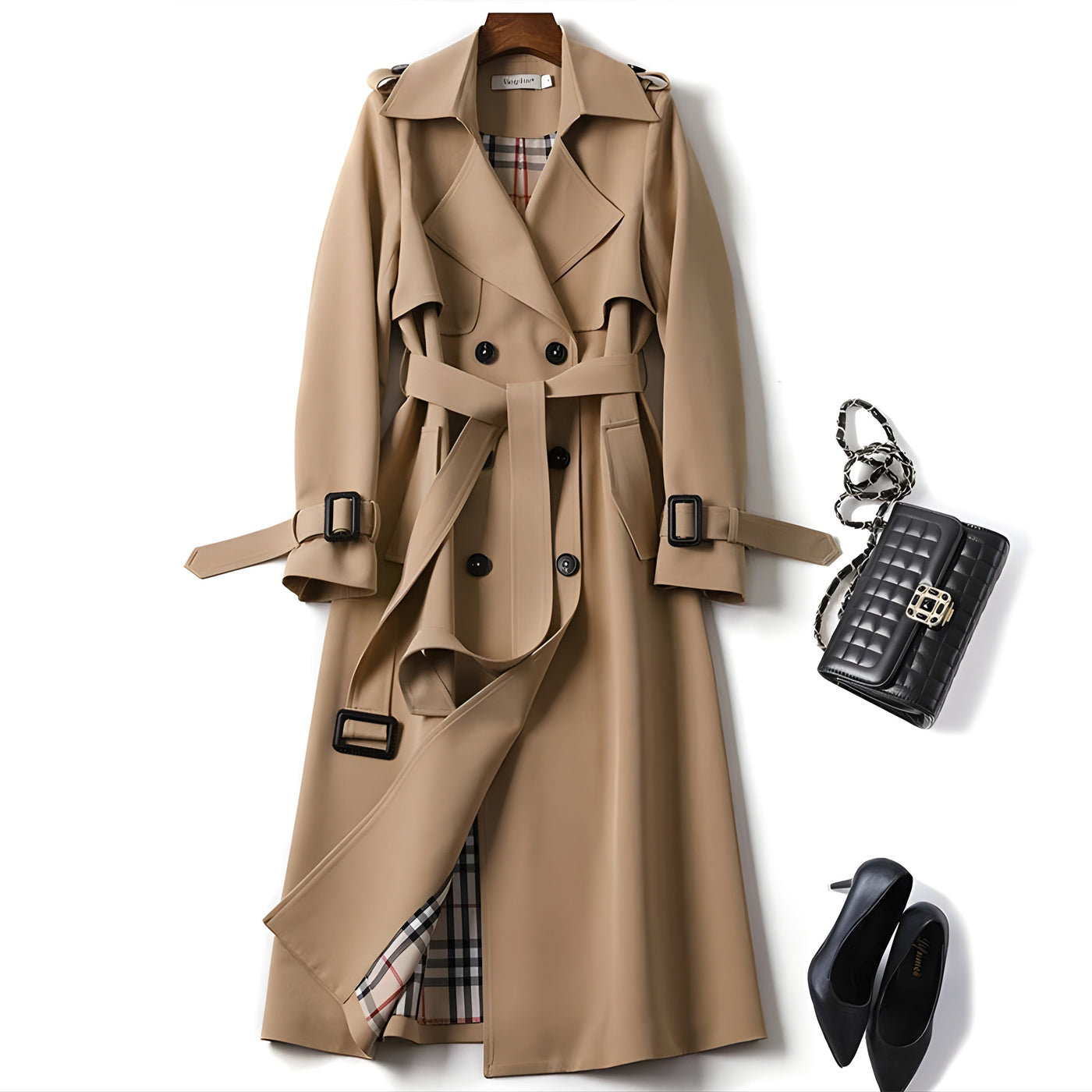 Célestelle™ | Trench ceinturé élégant