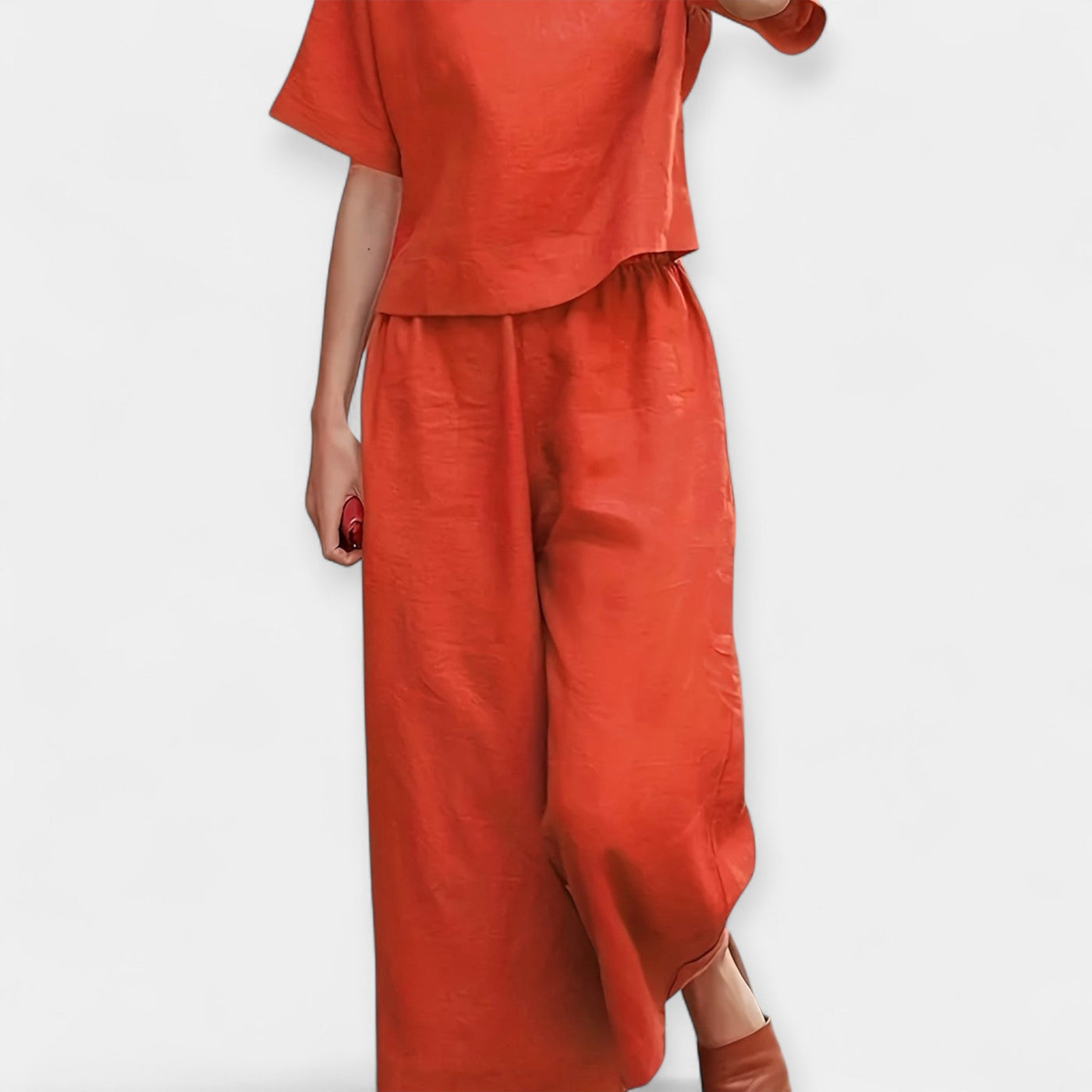 Celestelle™ | Ensemble pantalon fluide à manches courtes