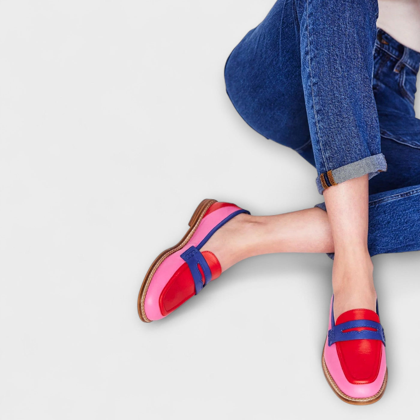 Celestelle™ | Loafer patchwork colorée à bout rond