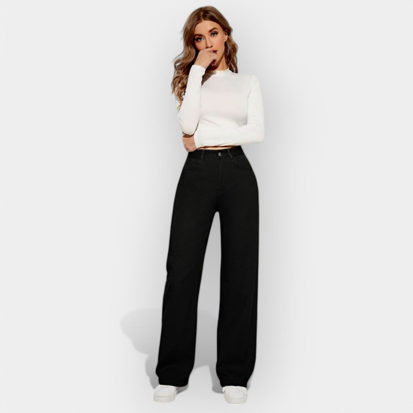 Celestelle™ | Jean taille haute à jambes larges