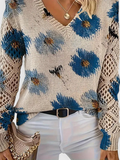 Celestelle™ | Pull élégant à motif fleuri